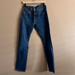 Levi's Blue 501 Button Fly Straight Leg Jeans Size W29 L34